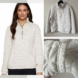 Avalanche Easton Cream Quilted 1/2 Zip Pullover Women's L